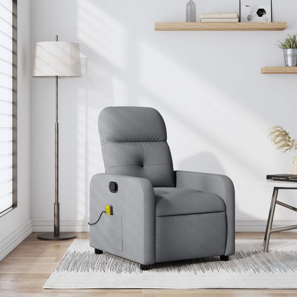 Fauteuil Verstelbaar Stof Lichtgrijs
