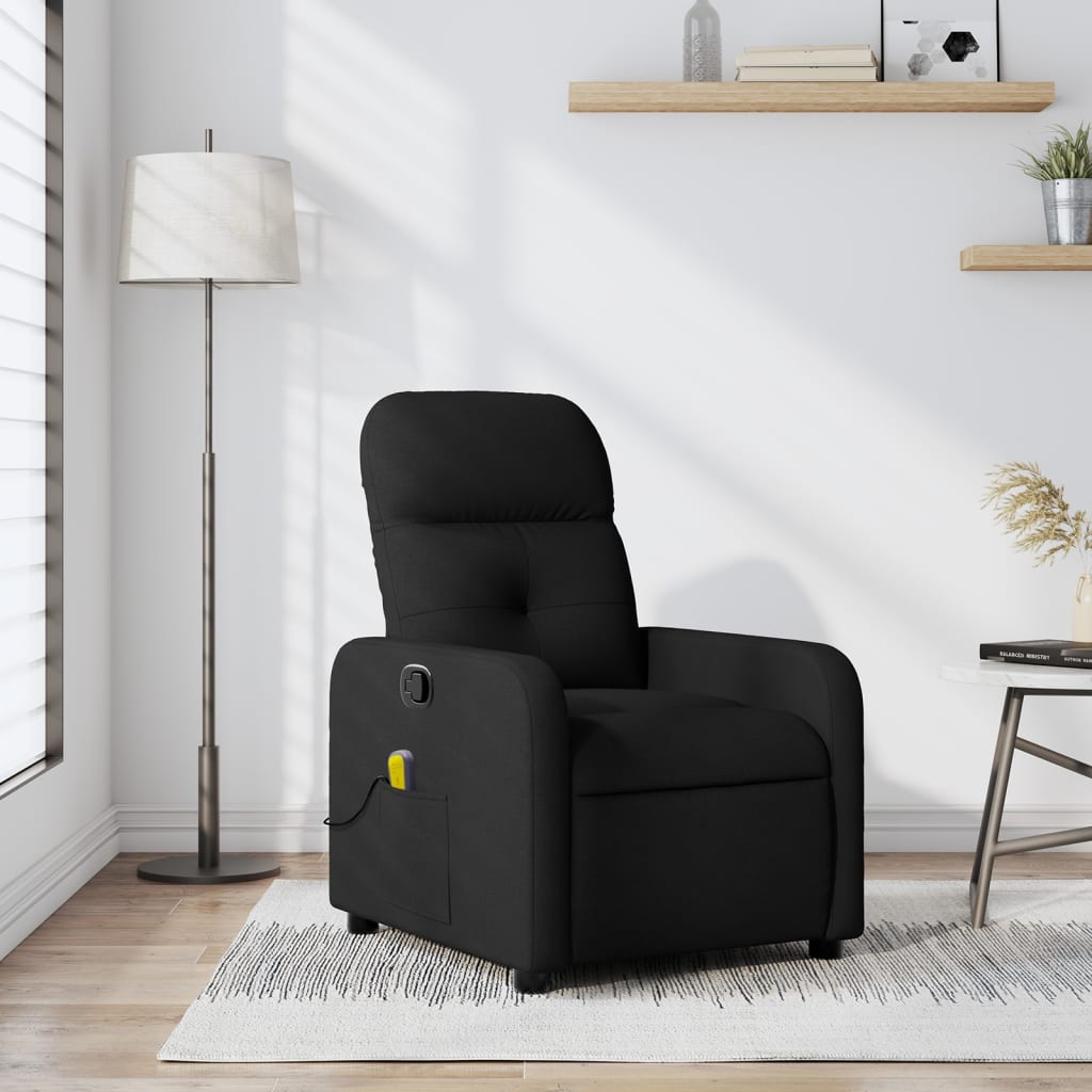 Fauteuil Verstelbaar Stof Zwart
