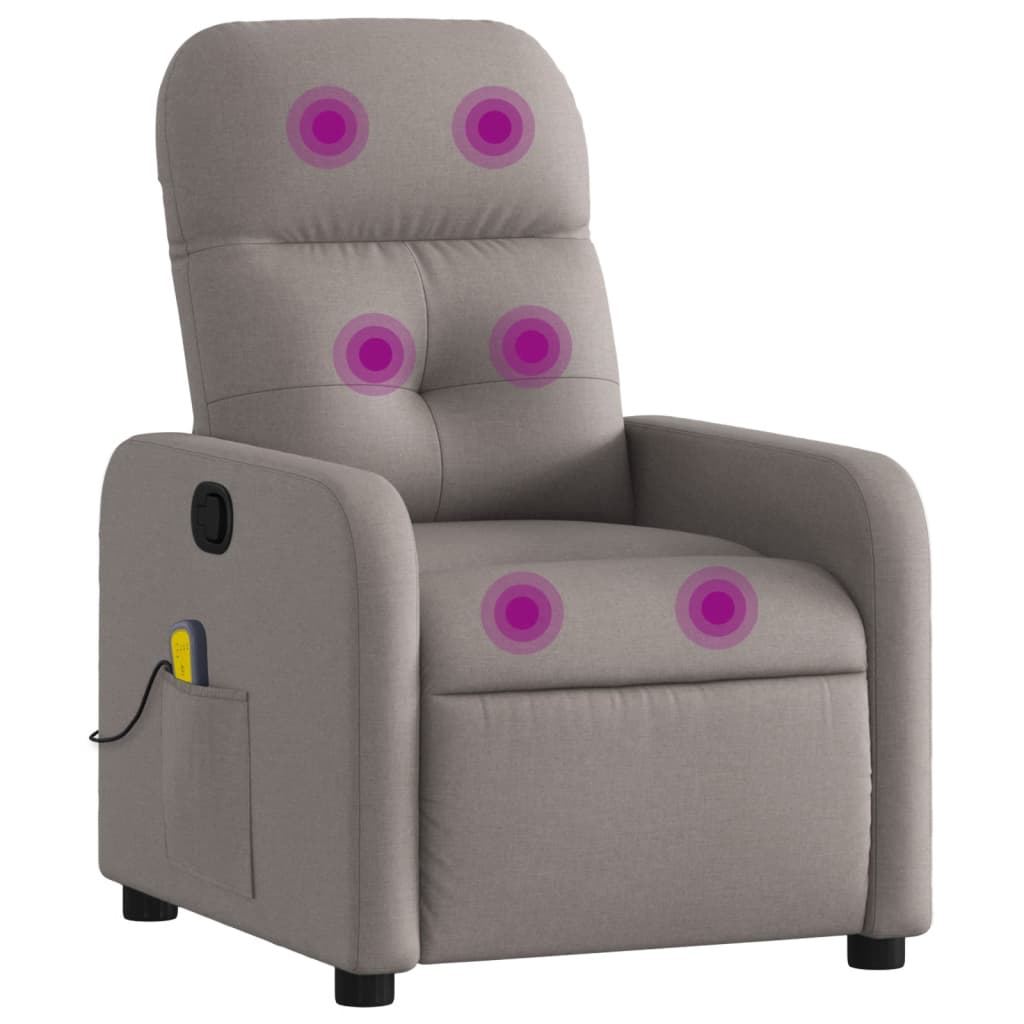 Massagestoel Verstelbaar Stof Taupe