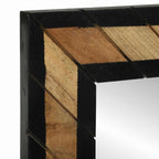 Spiegel Zwart En Bruin Massief Hout Acacia