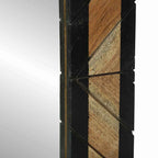 Spiegel Zwart En Bruin Massief Hout Acacia