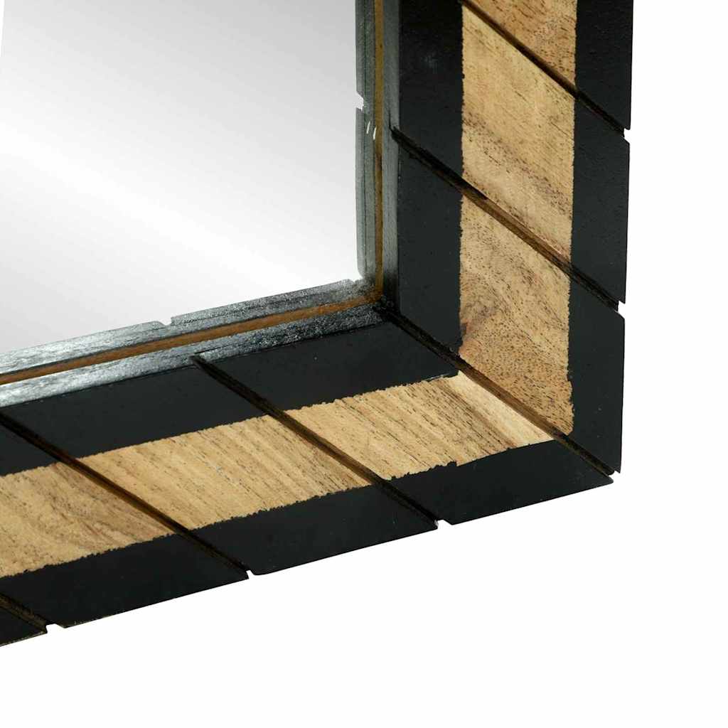 Spiegel Zwart En Bruin Massief Hout Acacia