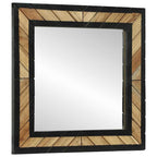 Spiegel Zwart En Bruin Massief Hout Acacia