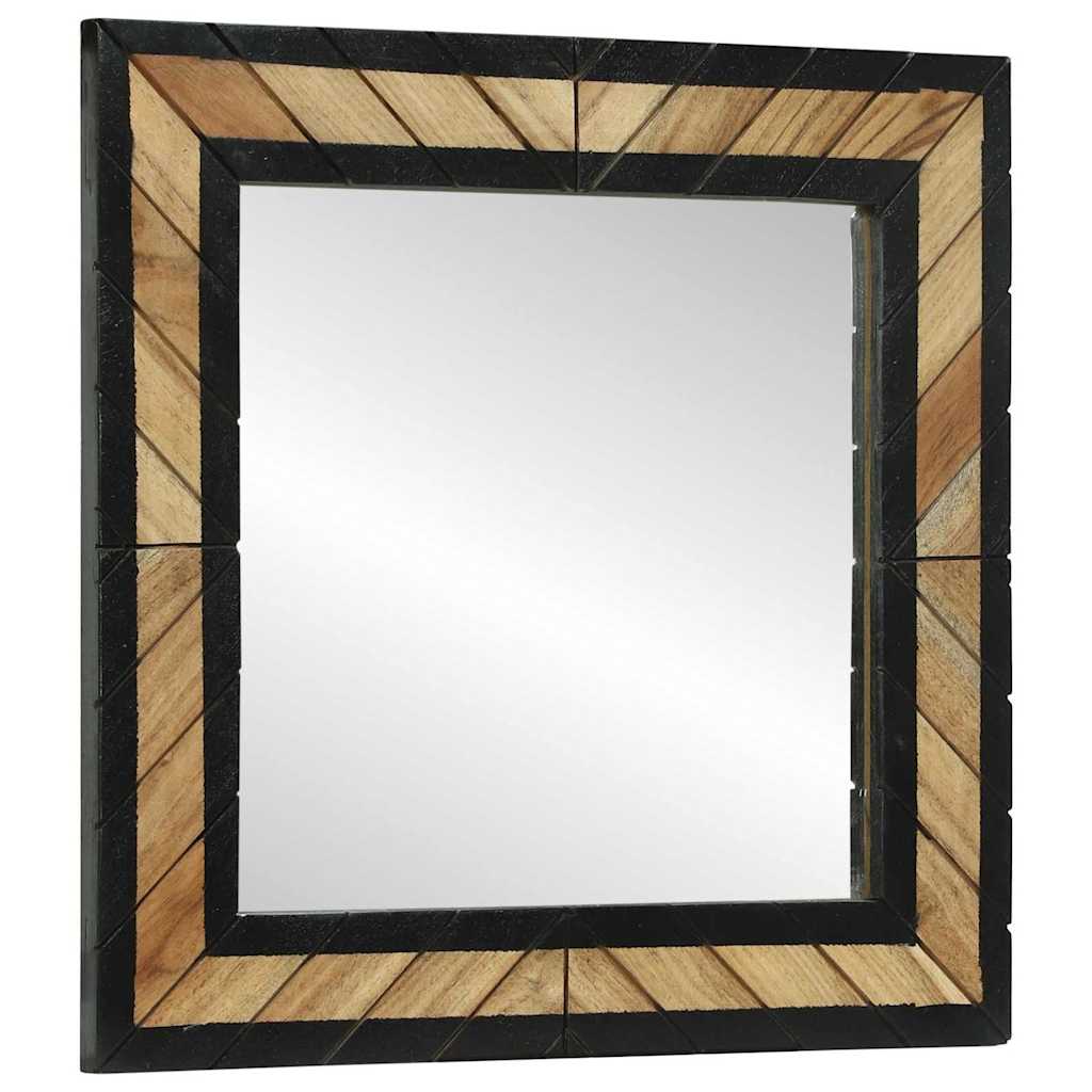 Spiegel Zwart En Bruin Massief Hout Acacia