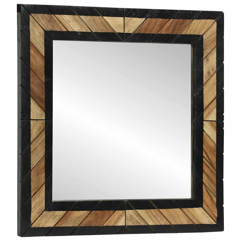 Spiegel Zwart En Bruin Massief Hout Acacia