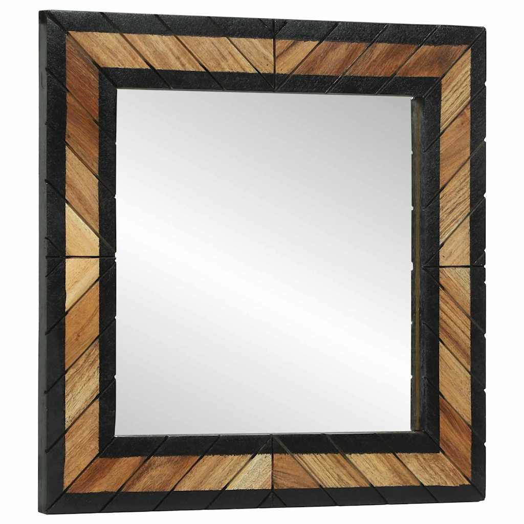 Spiegel Zwart En Bruin Massief Hout Acacia