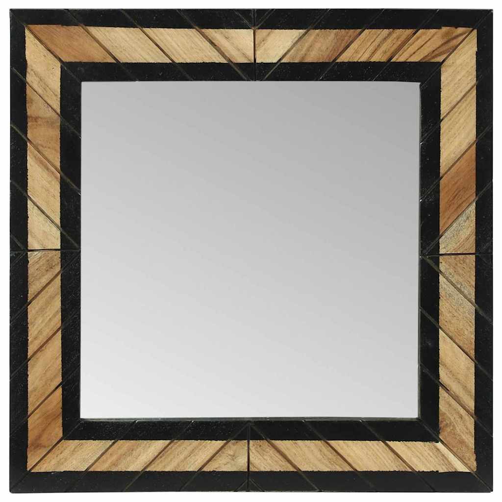Spiegel Zwart En Bruin Massief Hout Acacia