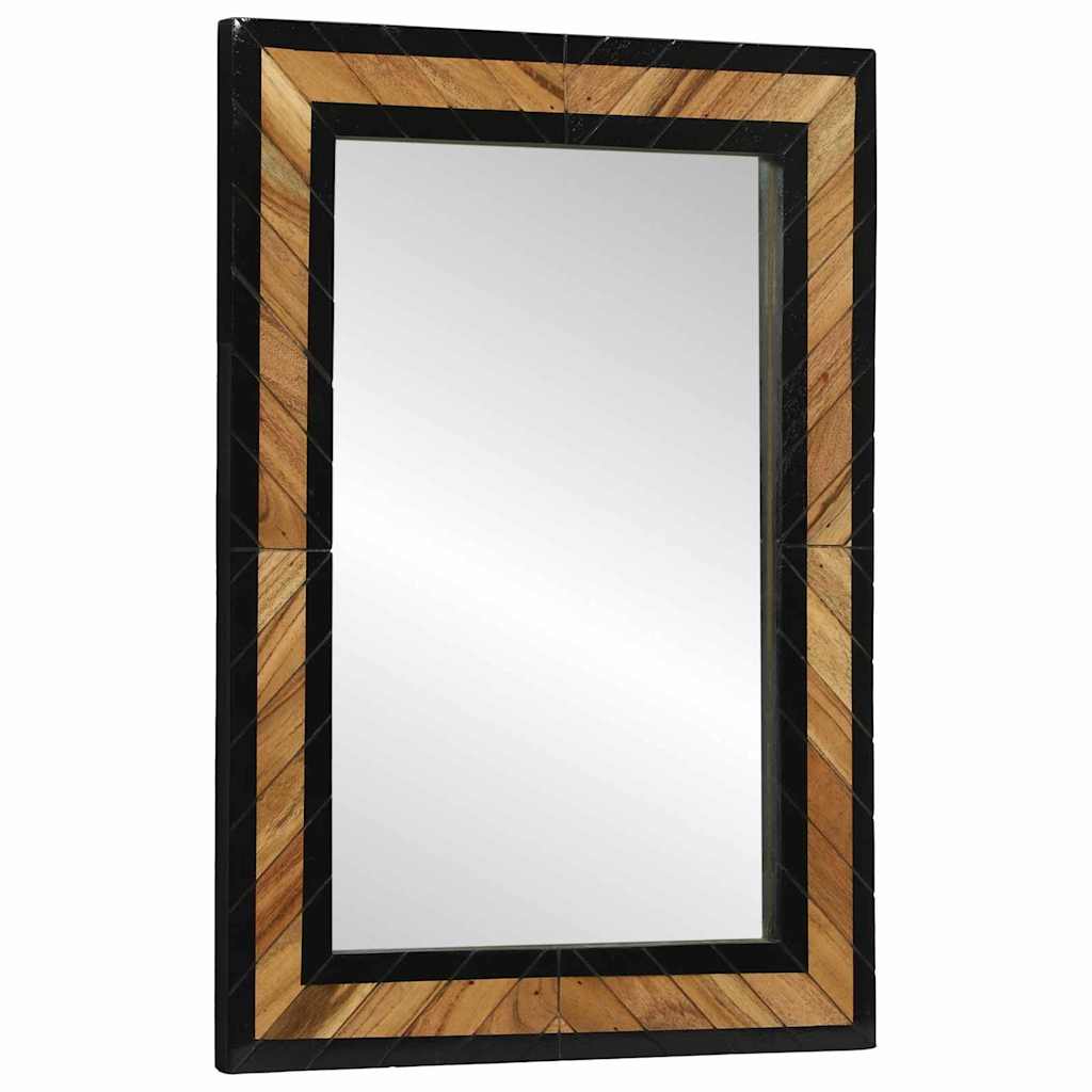 Spiegel Zwart En Bruin Massief Hout Acacia