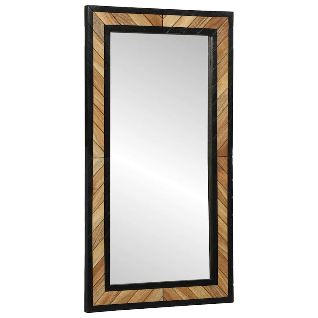 Spiegel Zwart En Bruin Massief Hout Acacia