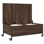 Salontafel Met Wielen 91X55X34 Cm Bewerkt Hout