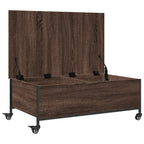 Salontafel Met Wielen 91X55X34 Cm Bewerkt Hout