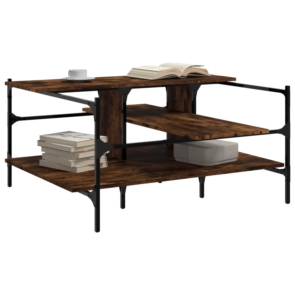 Salontafel 100X100X48,5 Cm Bewerkt Hout Kleurig
