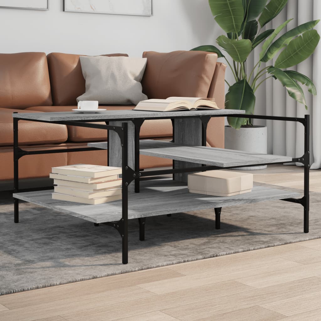 Salontafel 100X100X48,5 Cm Bewerkt Hout Kleurig