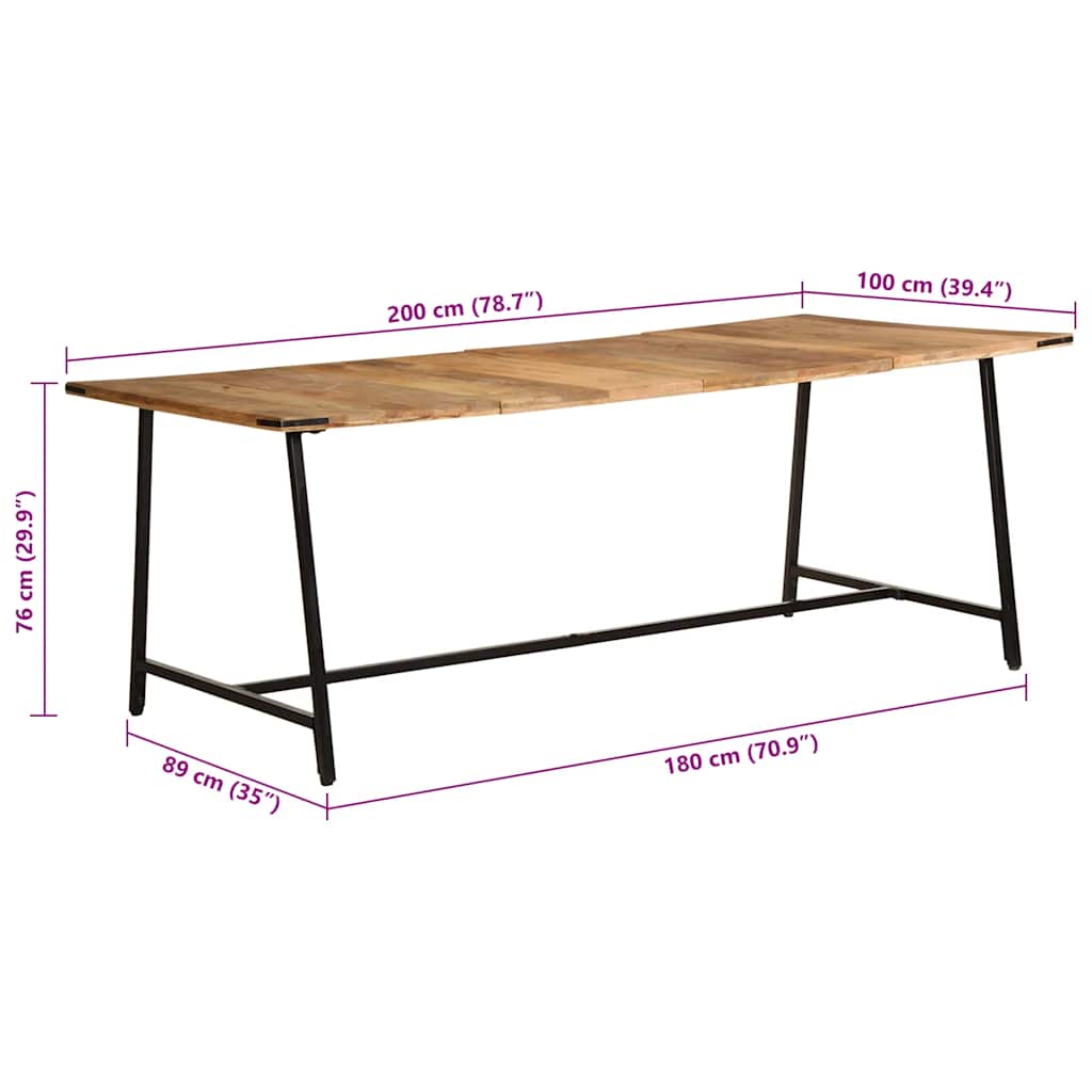 Eettafel Massief Mangohout