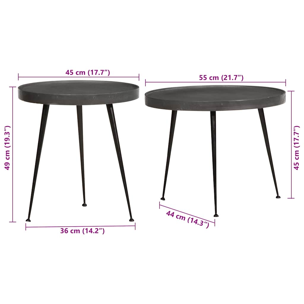 Salontafel 2 Stuks Bewerkt Hout