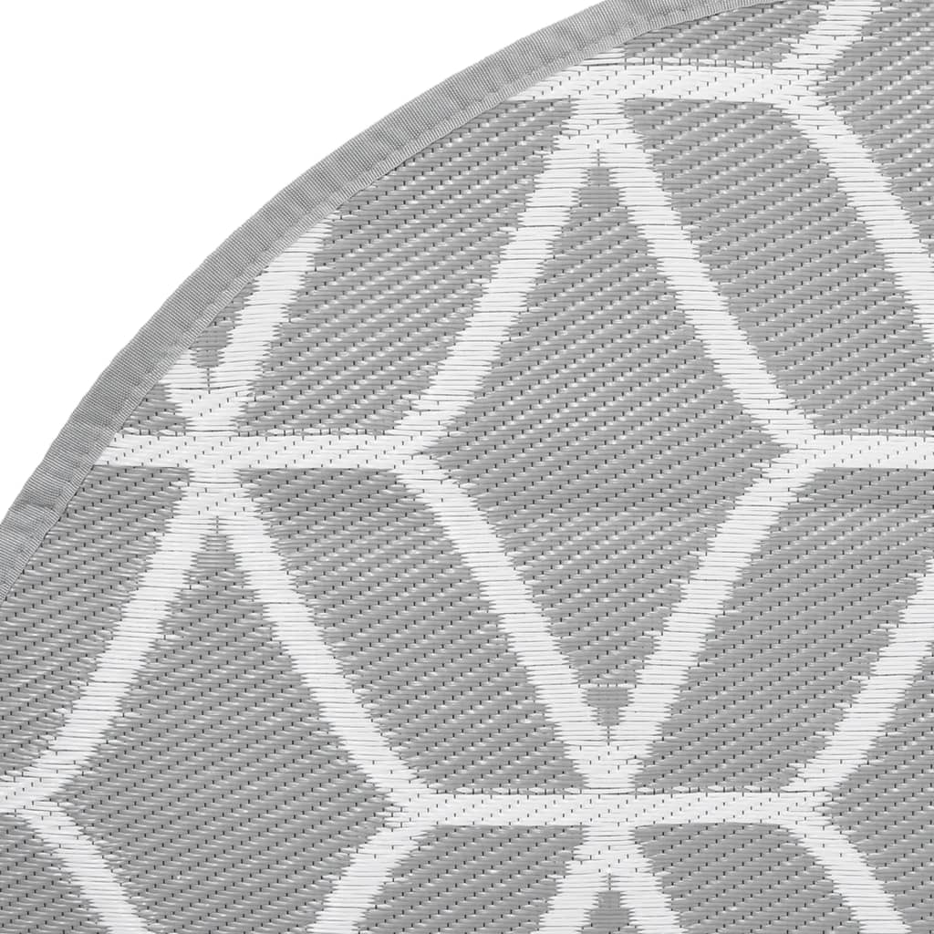 Buitenkleed Arakil Ø120 Cm Polypropeen Grijs En Wit