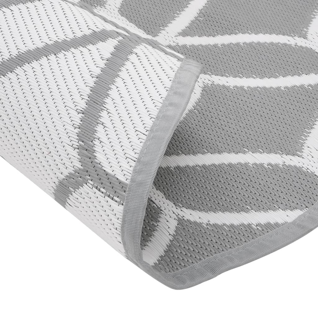 Buitenkleed Arakil Ø120 Cm Polypropeen Grijs En Wit