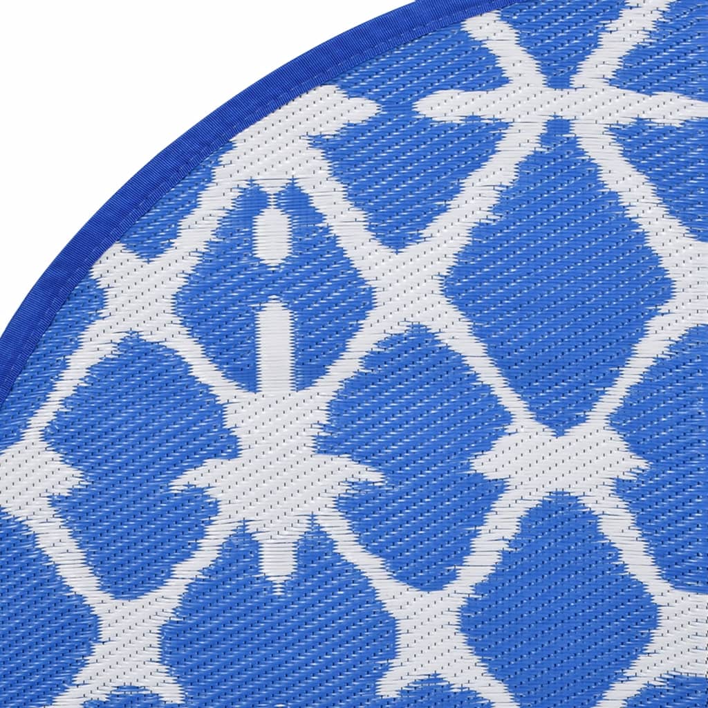 Buitenkleed Arakil Ø200 Cm Polypropeen Blauw En Wit