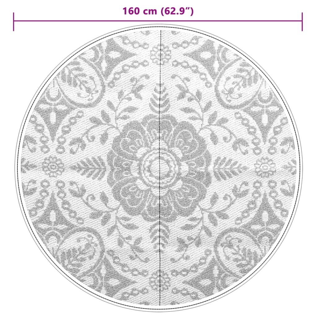 Buitenkleed Arakil Ø160 Cm Polypropeen Lichtgrijs