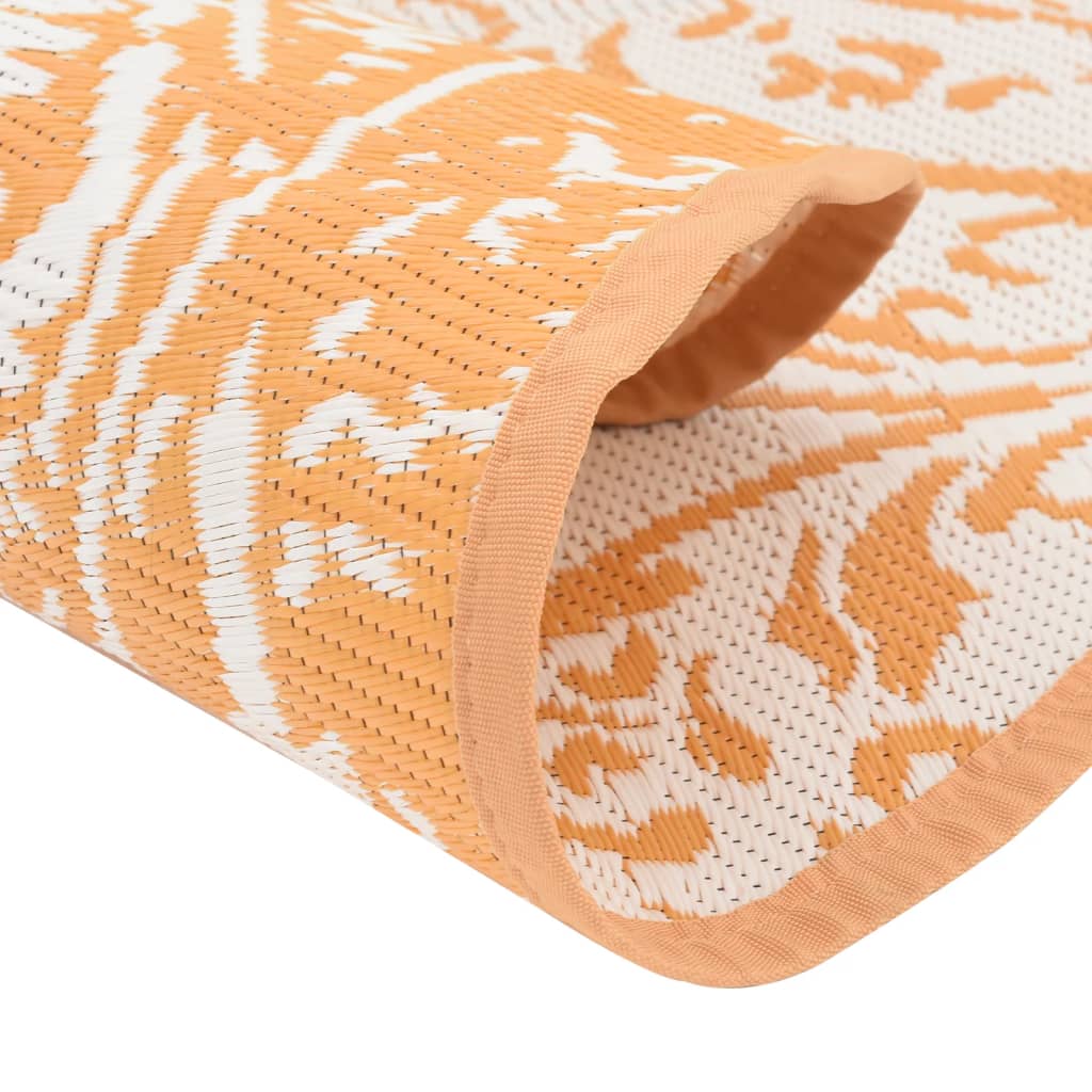 Buitentapijt Arakil Ø200 Cm Polypropeen Oranje En Wit