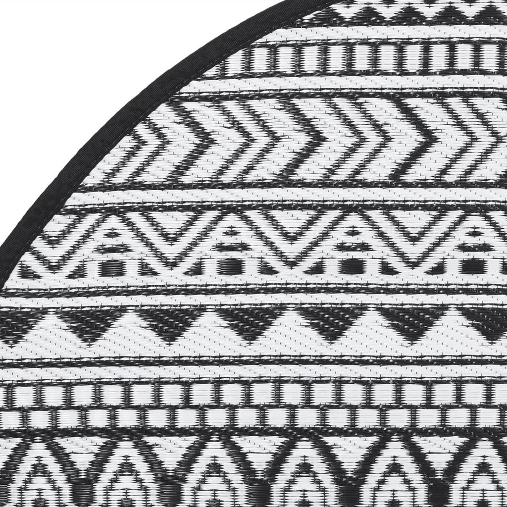Buitenkleed Arakil Ø160 Cm Polypropeen Zwart En Wit