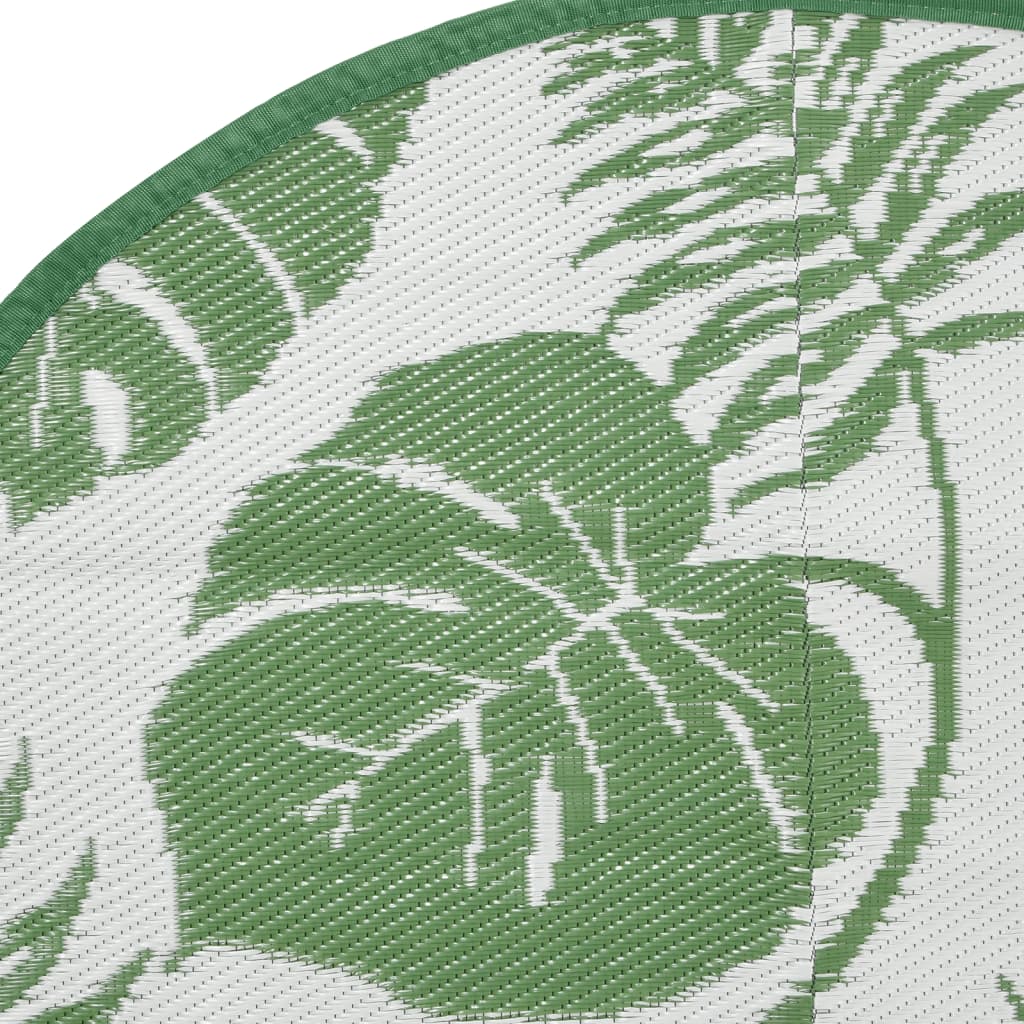 Buitenkleed Arakil Ø160 Cm Polypropeen Groen Groen Bladpatroon