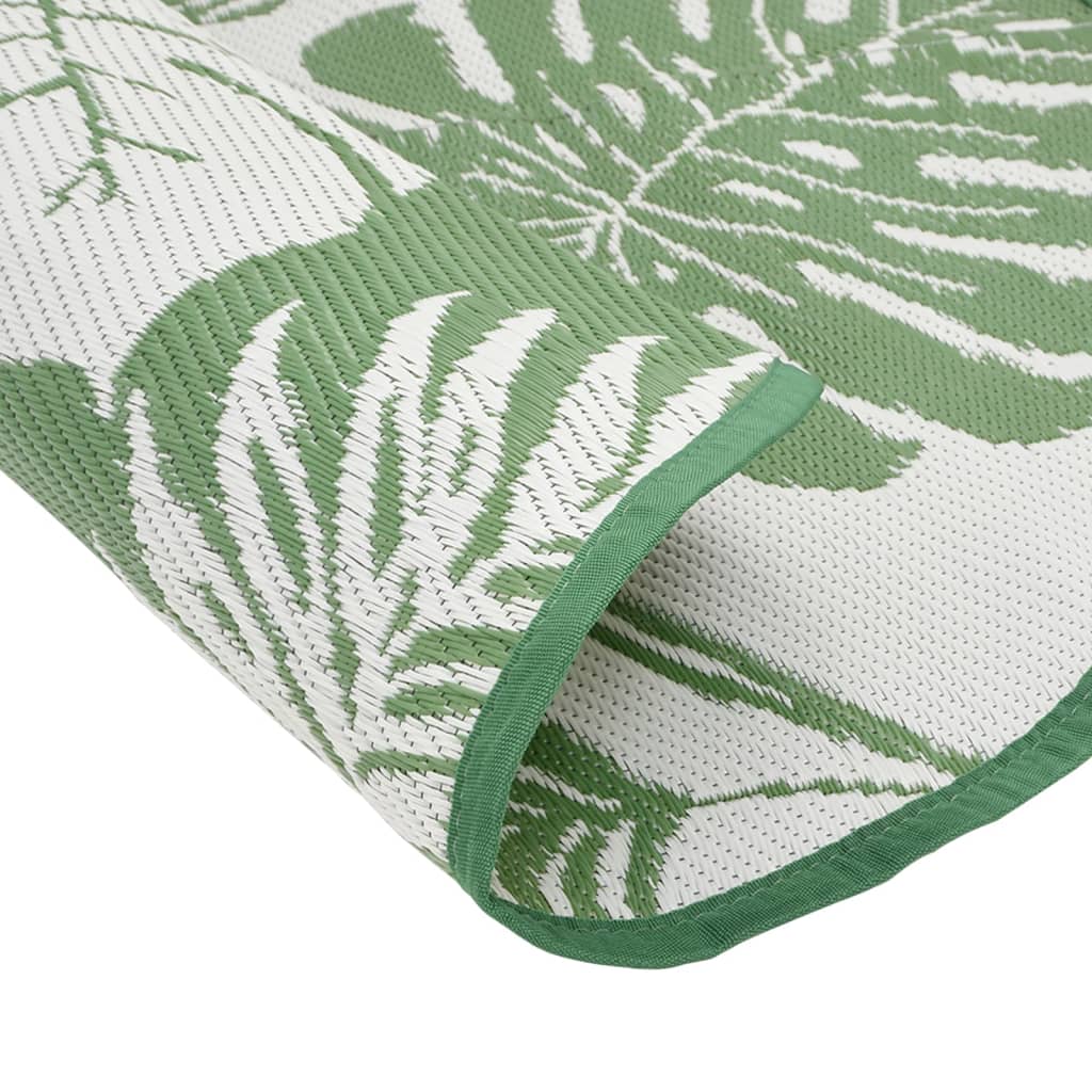 Buitenkleed Arakil Ø160 Cm Polypropeen Groen Groen Bladpatroon