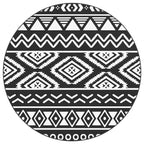 Buitenkleed Arakil Ø120 Cm Polypropeen Zwart Zwart Patroon