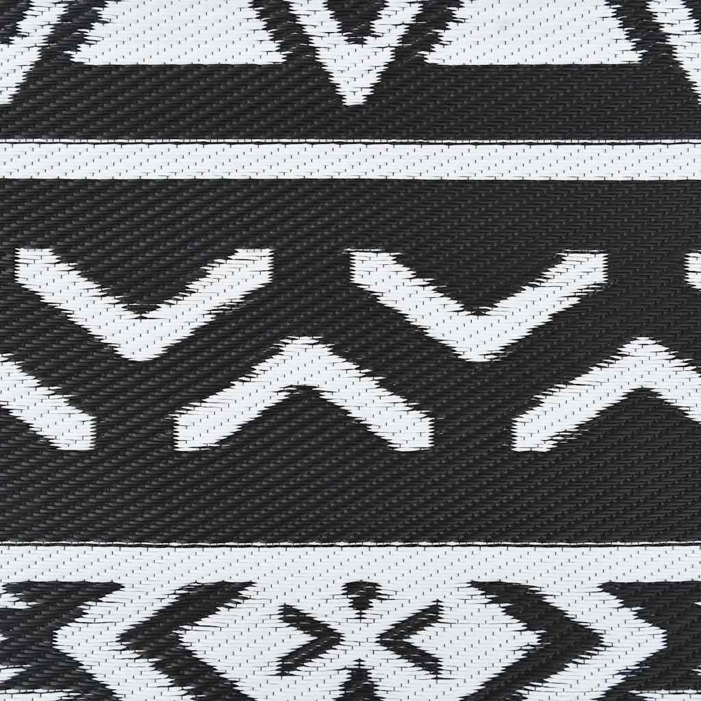 Buitenkleed Arakil Ø120 Cm Polypropeen Zwart Zwart Patroon