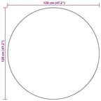 Buitenkleed Arakil Ø120 Cm Polypropeen Zwart Zwart Patroon