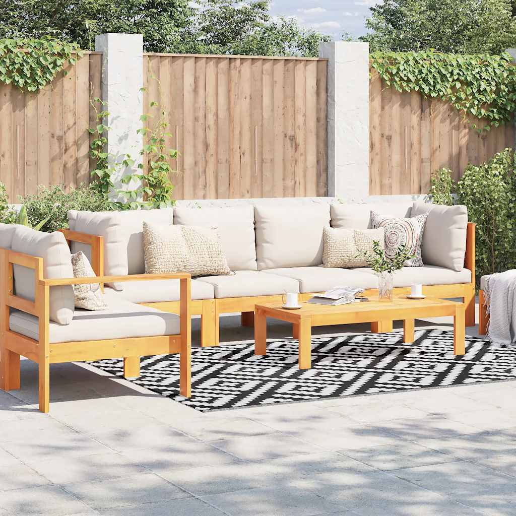 Buitenkleed Arakil Polypropeen Wit En Zwart Vierkant Ontwerp