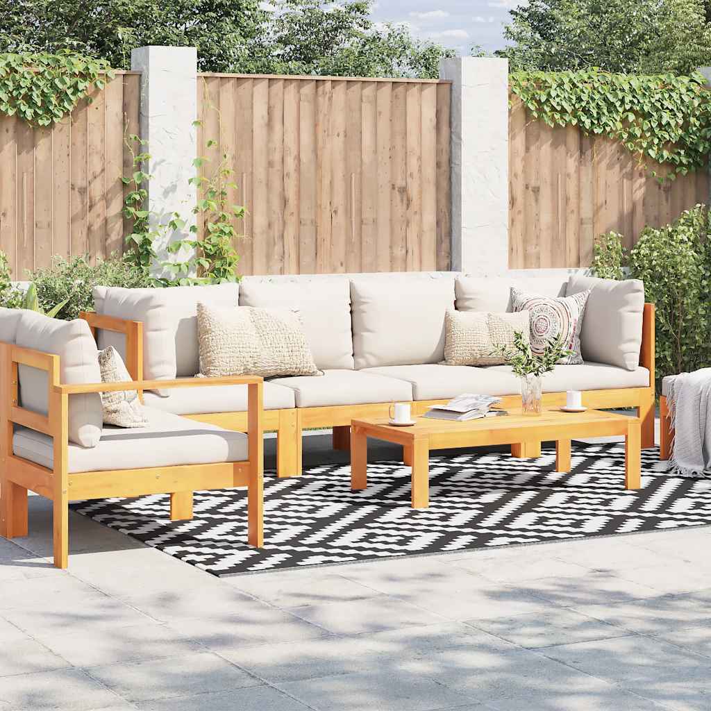 Buitenkleed Arakil Polypropeen Wit En Zwart Vierkant Ontwerp