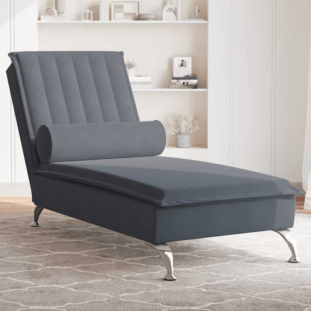 Massage Chaise Longue Met Bolster Fluweel Roze