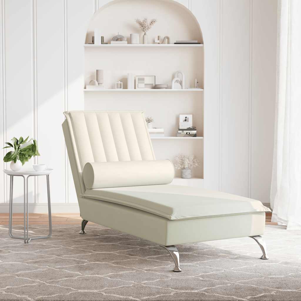 Massage Chaise Longue Met Bolster Fluweel Roze