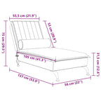 Massage Chaise Longue Met Bolster Fluweel Roze