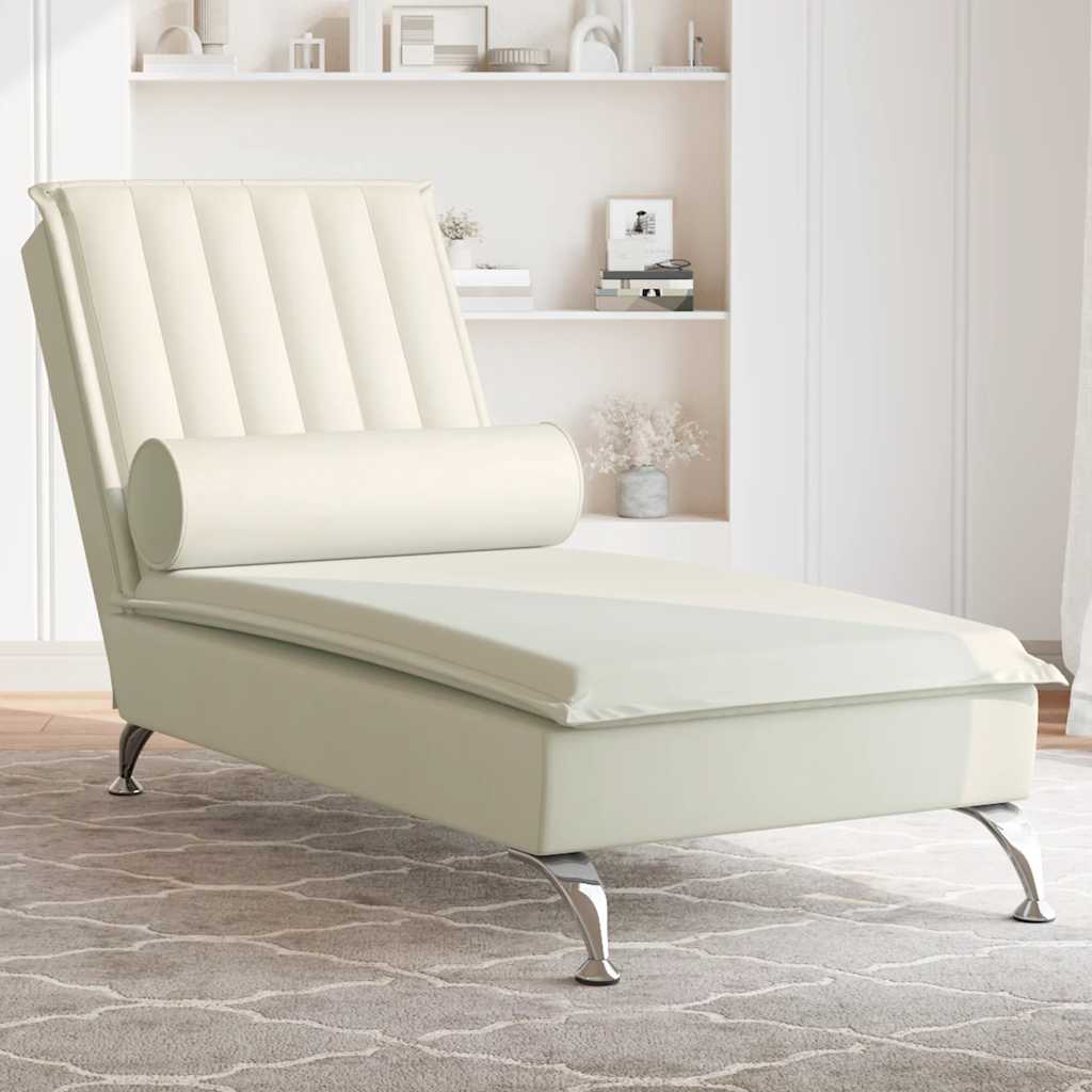 Massage Chaise Longue Met Bolster Fluweel Roze