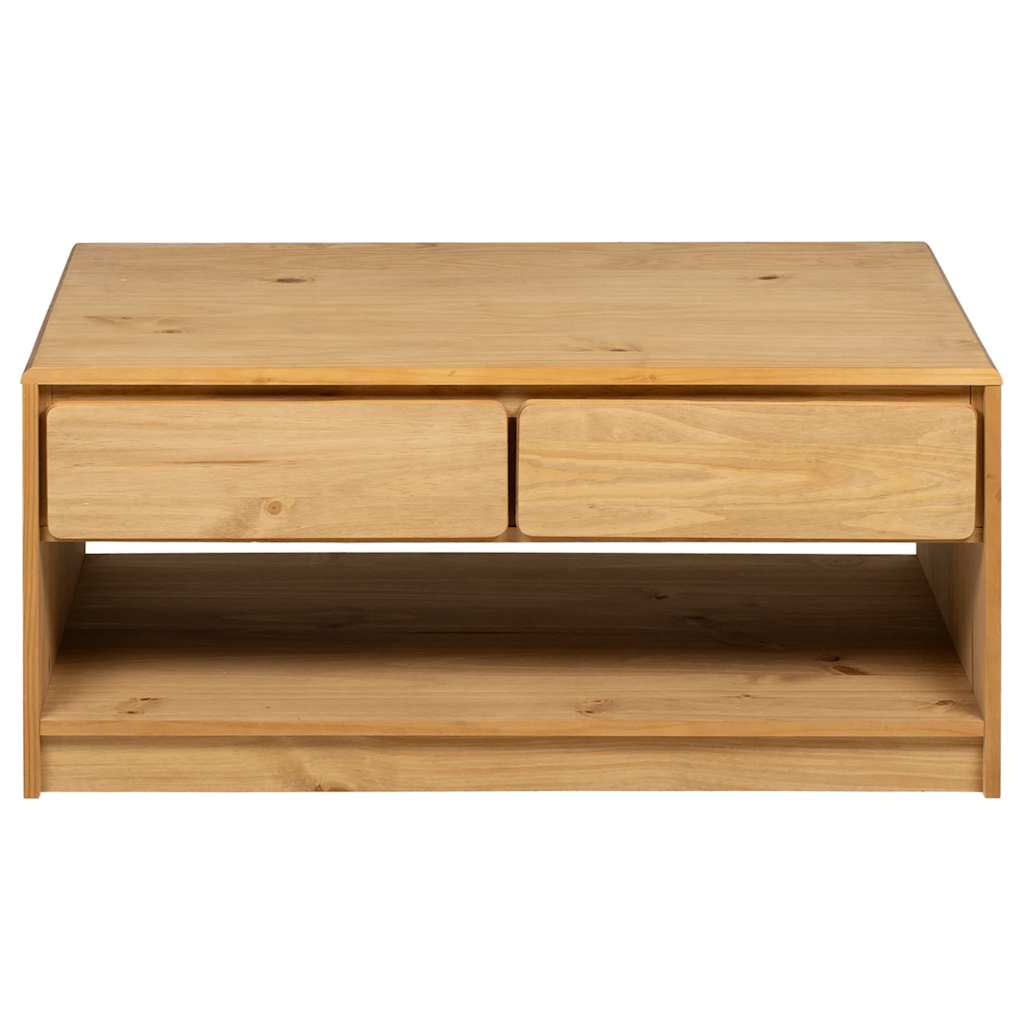 Salontafel Sauda 99X55X45 Cm Massief Grenenhout Eikenkleurig Multikleur