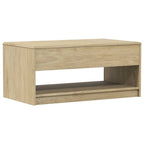 Salontafel Sauda 99X55X45 Cm Massief Grenenhout Eikenkleurig Multikleur