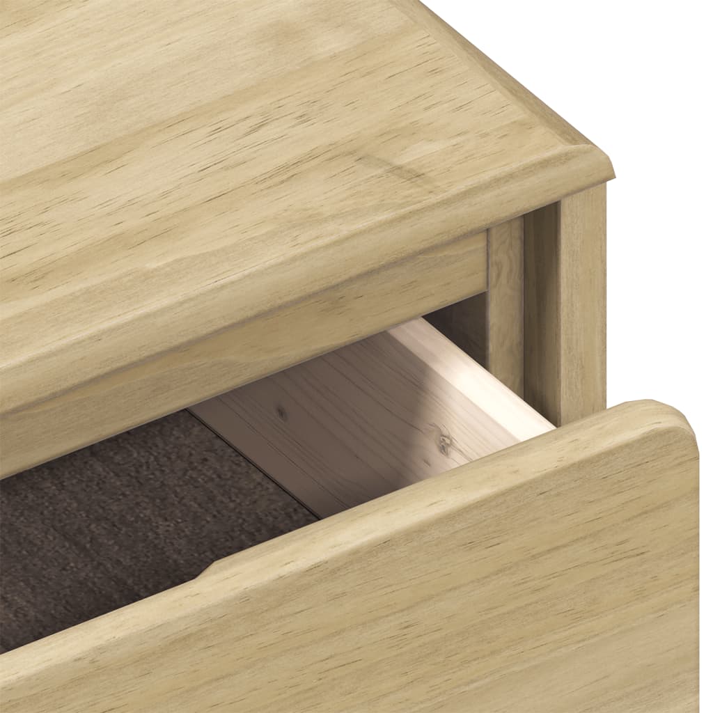 Salontafel Sauda 99X55X45 Cm Massief Grenenhout Eikenkleurig Multikleur