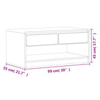 Salontafel Sauda 99X55X45 Cm Massief Grenenhout Eikenkleurig Multikleur