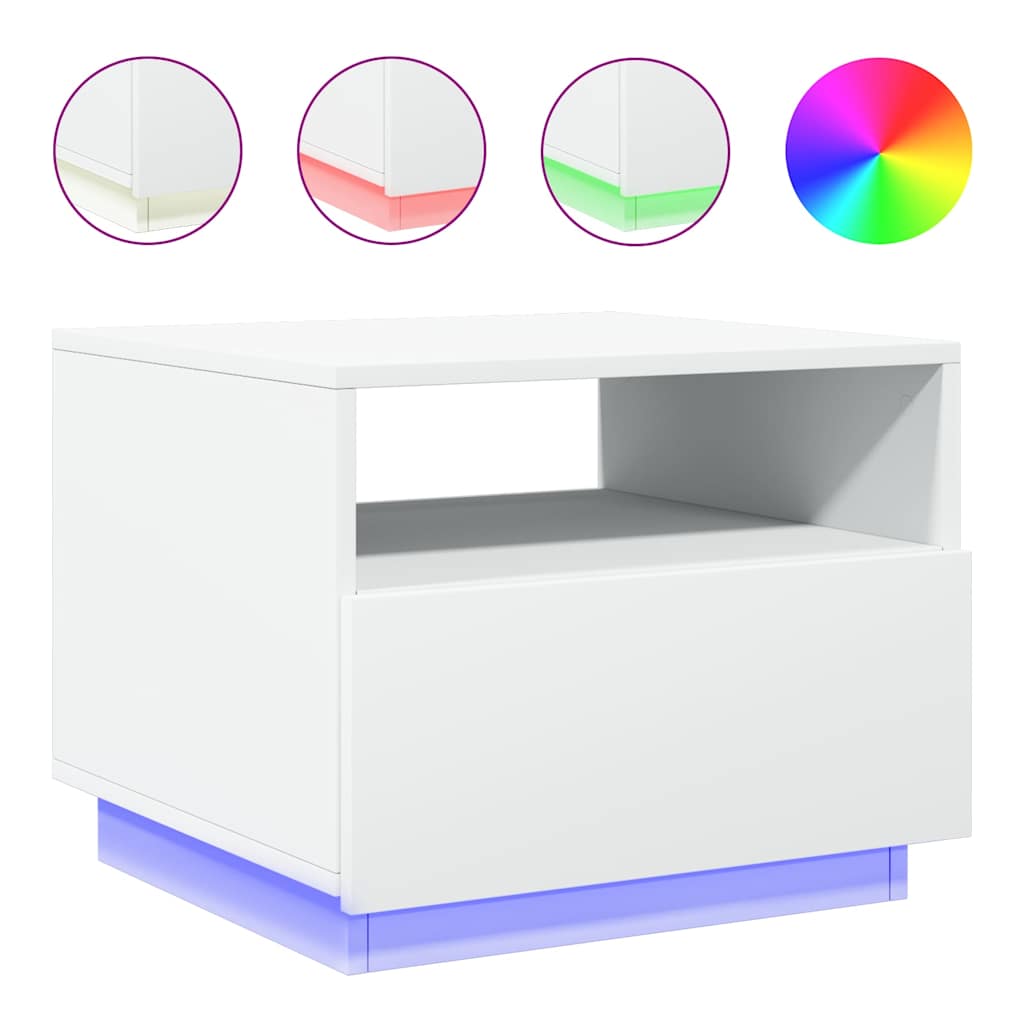 Salontafel Met Led-Verlichting 50X49X40 Cm