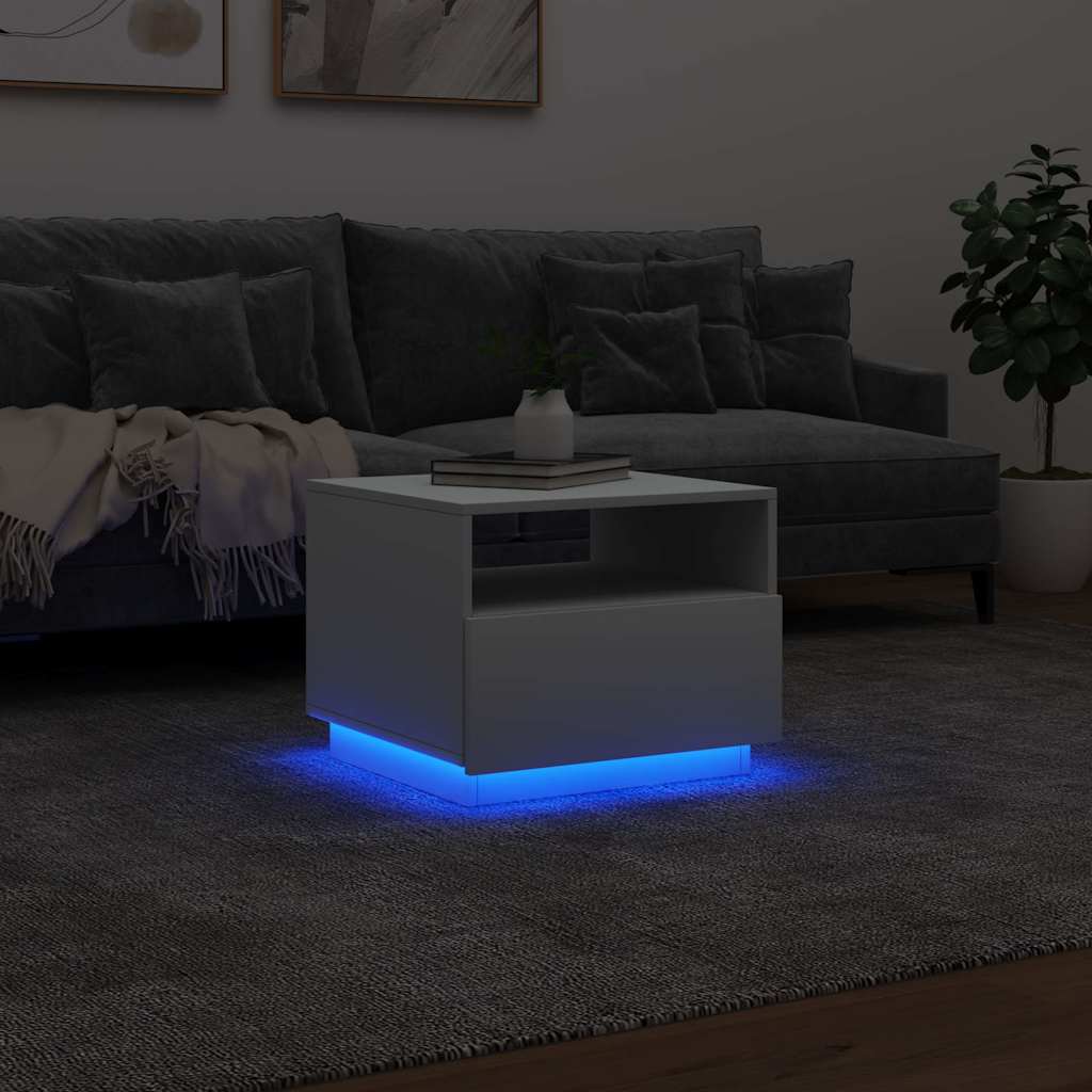 Salontafel Met Led-Verlichting 50X49X40 Cm