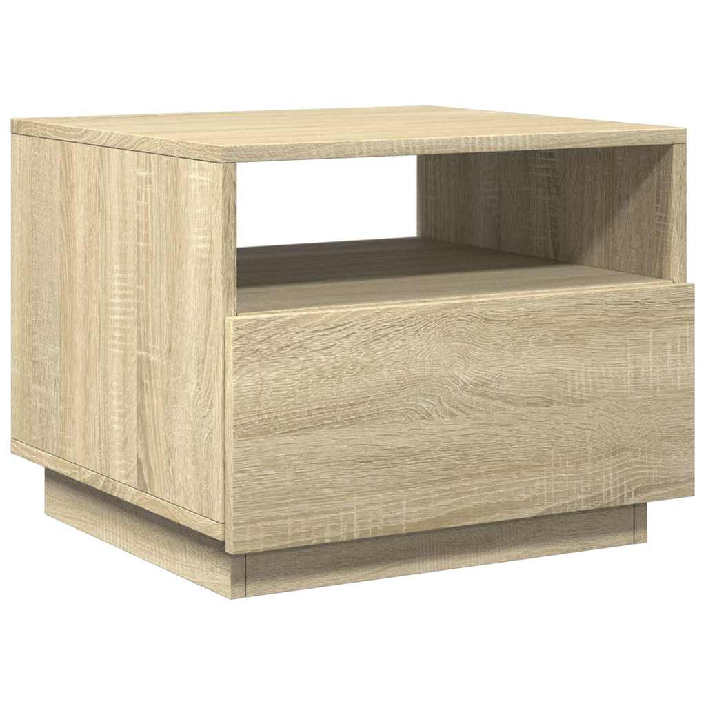 Salontafel Met Led-Verlichting 50X49X40 Cm Kleurig