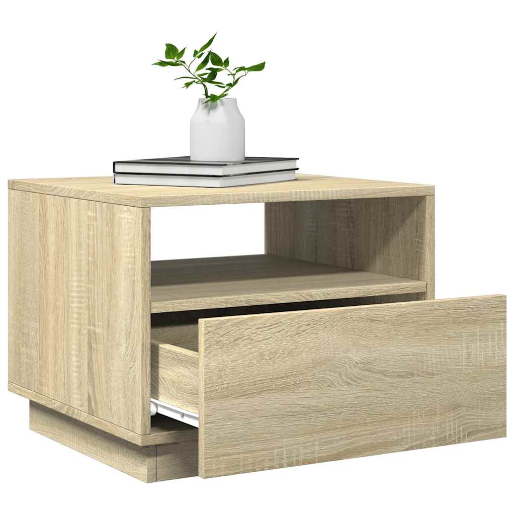 Salontafel Met Led-Verlichting 50X49X40 Cm Kleurig