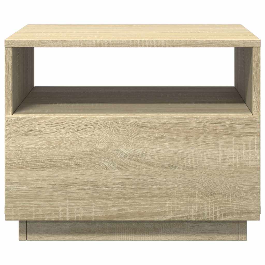 Salontafel Met Led-Verlichting 50X49X40 Cm Kleurig