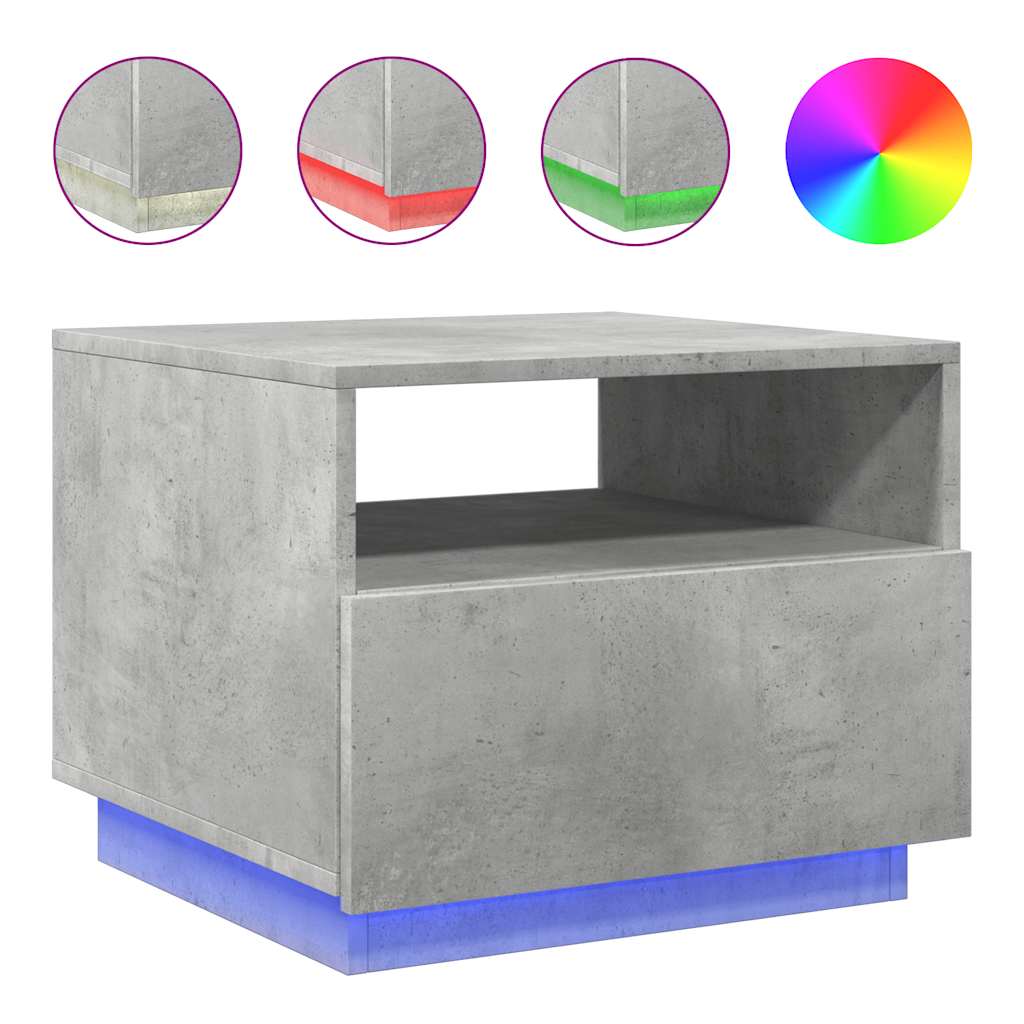 Salontafel Met Led-Verlichting 50X49X40 Cm