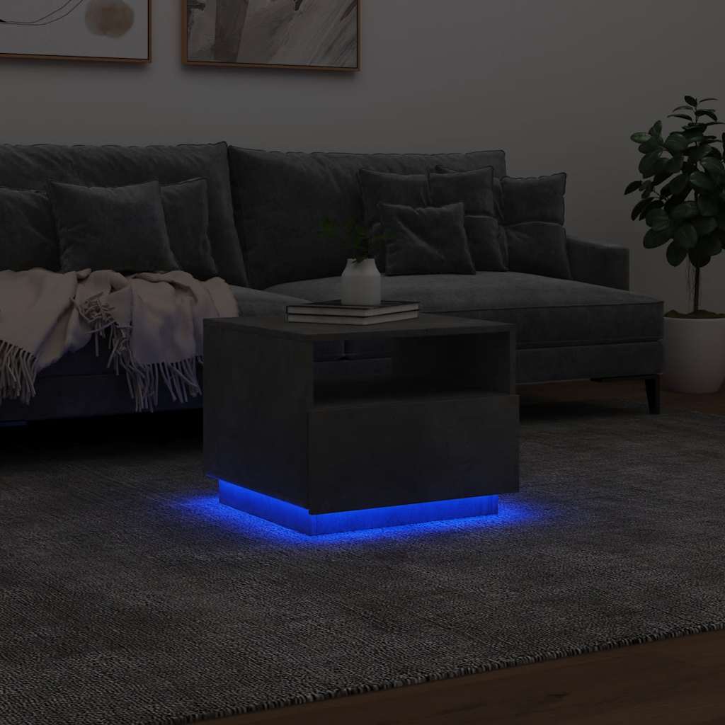 Salontafel Met Led-Verlichting 50X49X40 Cm