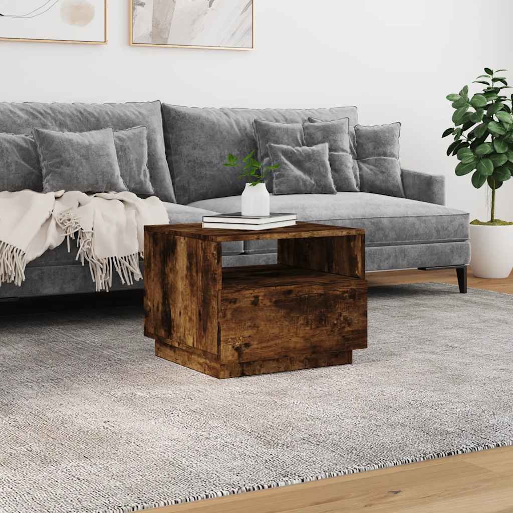 Salontafel Met Led-Verlichting 50X49X40 Cm Kleurig