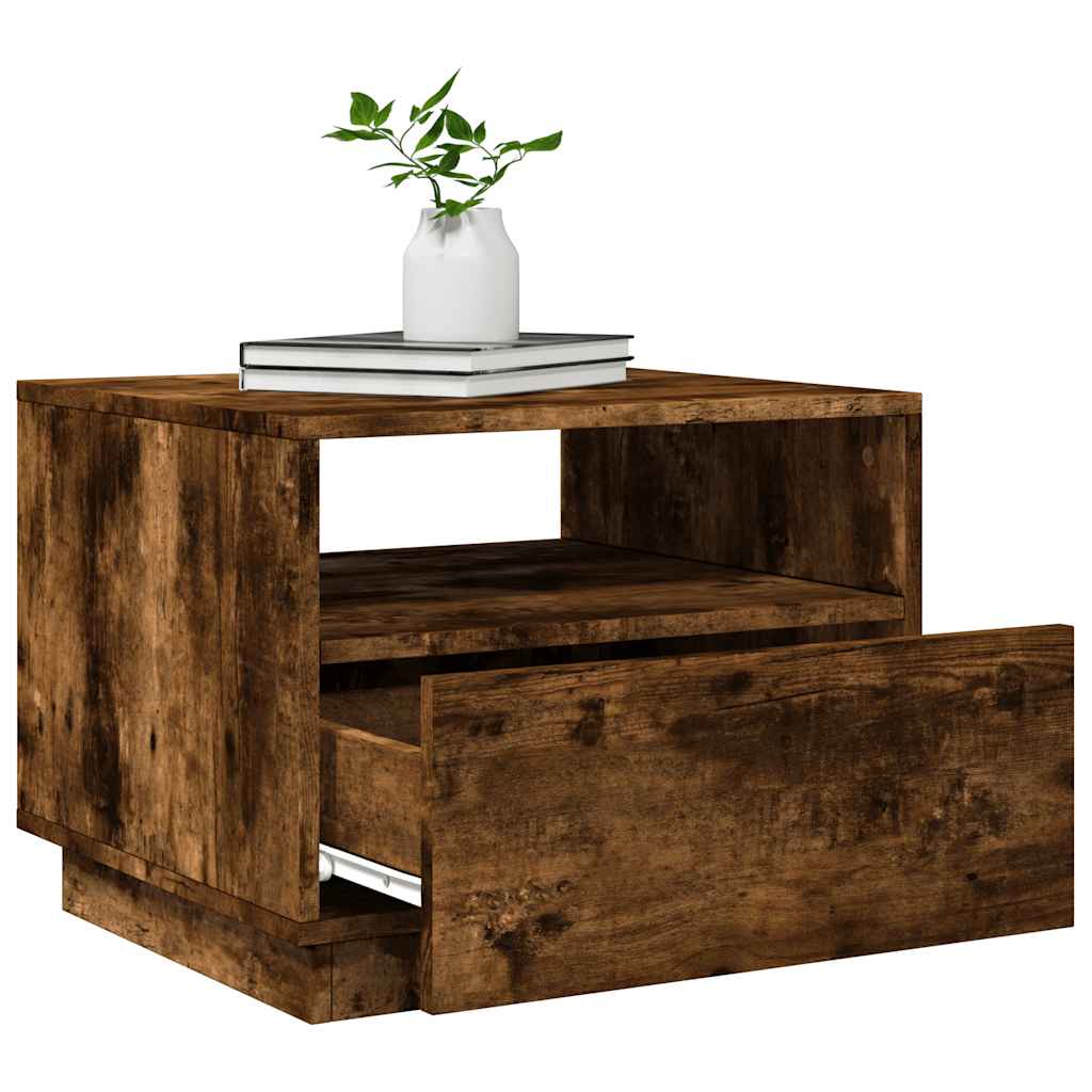 Salontafel Met Led-Verlichting 50X49X40 Cm Kleurig