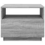 Salontafel Met Led-Verlichting 50X49X40 Cm Eiken